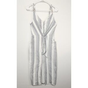 Bishop + Young Women's Casual Striped Sleeveless Pencil Dress White/Blue Size S